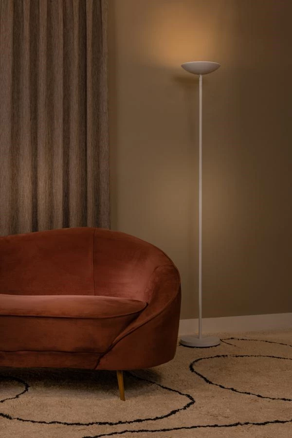 Lucide ZENITH - Stehlampe - LED Dim. - 1x20W 3000K - Weiß - Atmosphäre 1